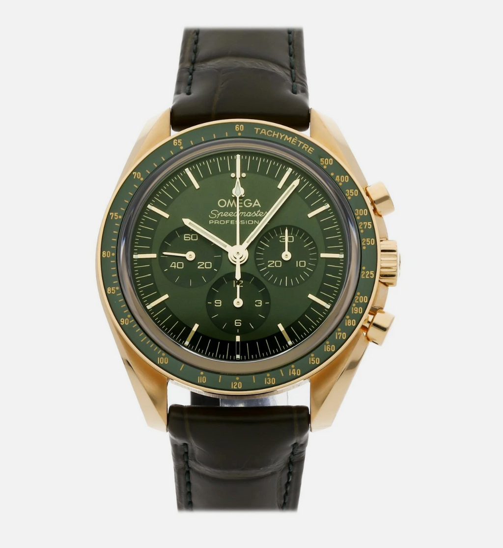 omega green moonwatch. 310.63.42.50.10.001